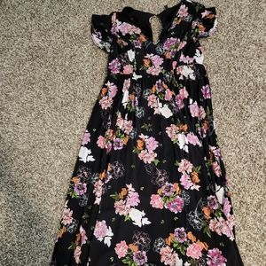 Torrid black floral dress size 0